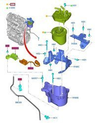 Filtr paliwa 1,4 1,5 1,6 tdci kompletny - AV6Q-9155-AA, 1677518, oryginał Ford OE