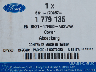 Zderzak górna część przód Transit/tourneo Custom 12-18 - 1779135, oryginał Ford OE