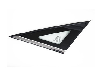 Szyba okna bocznego lewa "trójkąt" Ecosport 17- / z błyszczącymi listwami pas. -  GN15-A29711-AA, 2084421, oryginał Ford OE