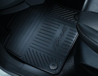 Dywaniki gumowe przód Focus 11- 14- z logo pojazdu -  AMBM5J-X130B18-KA3JA6, 2027601, oryginał Ford OE