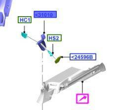 Listwa lewa słupek c Focus 11- 14- kombi marble -  BM51-N31011-AD3AM1, 1746337, oryginał Ford OE