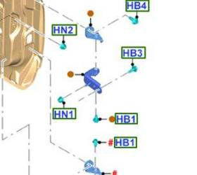 Zawias lewy górny drzwi przód Kuga 12- Mondeo 14- -  CJ54-S22801-AC , 5243836, oryginał Ford OE
