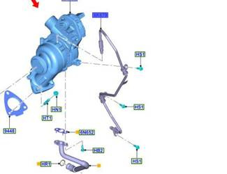 Przwód turbosprężarki Transit 18- 19- -  GK3Q-6K679-BA , 2323639, oryginał Ford OE