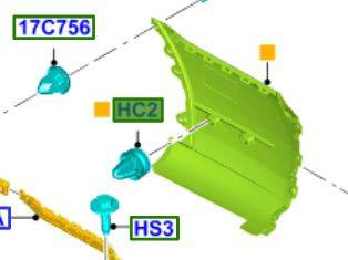 Kołek spinka listwy nadwozia Transit 14- 19- -  W714231-S300 , 1571079, oryginał Ford OE