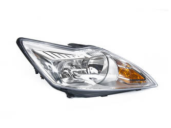 Reflektor prawy Focus 07-11 z aluminiowymi ramkami reflektorów - 8M51-13100-AE, 1744971, oryginał Ford OE