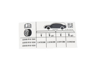 Nalepka "opony" Mustang mach-e 20- -  LJ8A-1532-AE, 2521559, oryginał Ford OE