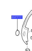 Zaślepka haka przód Ford ka 99-2008 - XS51-17A989-DDXWAA, 1132870, oryginał Ford OE