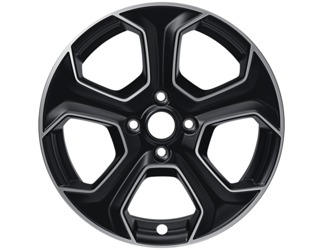 Felga aluminiowa Fiesta 16- wzór 7 x 17" 5-ramczarny matowy -  C1BC-1007-UA , 2025167, oryginał Ford OE