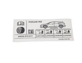 Naklejka "Ford rs" Focus 16-20 -  G1EB-1532-BA, 2006167, oryginał Ford OE