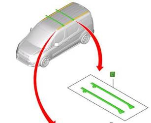 Bagażnik dachowy Transit / tourneo Connect 13- -  AMDT1J-55A062-AA , 1798016, oryginał Ford OE