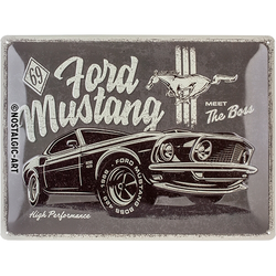 SZYLD Z BLACHY FORD MUSTANG THE BOSS 30x40 CM