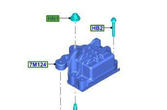 Nakrętka m14 wspornika skrzyni biegów Transit - W717712-S440, 1853325, oryginał Ford OE