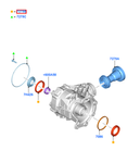 Uszczelniacz przekładni kątowej Kuga Escape zestaw - CV61-7H469-AA , 5161442, oryginał Ford OE