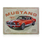 SZYLD Z BLACHY FORD MUSTANG GT 1967 RED