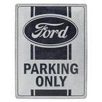 BLASZANY SZYLD FORD PARKING ONLY BIAŁA
