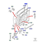 Drzwi przednie lewe Focus mk1 1998-05 4/5d /kombi -  PXS41-A20125-CB , 1430135, oryginał Ford OE
