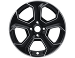 Felga aluminiowa Fiesta 16- wzór 7 x 17" 5-ramczarny matowy -  C1BC-1007-UA , 2025167, oryginał Ford OE