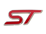 Emblemat "st" Edge 18- /bright chrome/colorado red, dla drzwi tyłu nadwozia -  KT4B-R16702-CA , 2271723, oryginał Ford OE